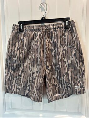 Mossy Oak Men's Camouflage Swim Trunks - Gray and Tan